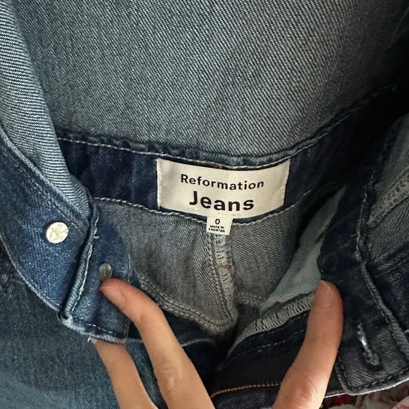 Reformation Blue Strapless Straight-Leg Denim Dress - Picture 5 of 5